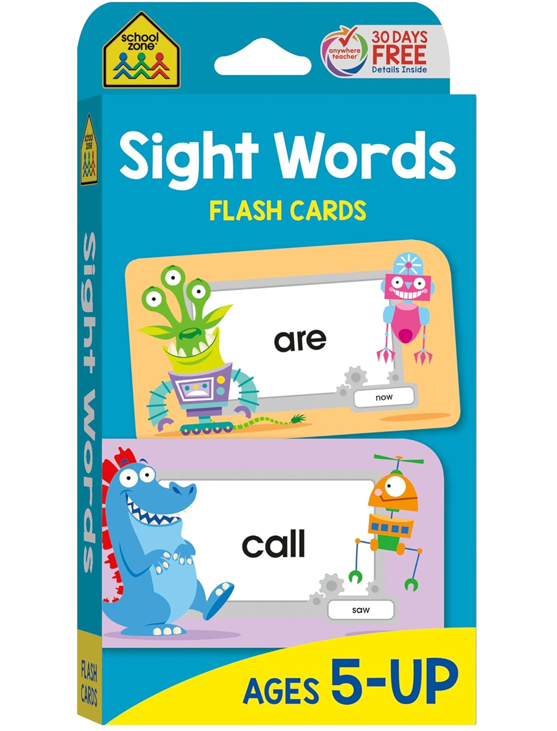 Sight Words Flash Cards: 56 Cards, Phonics, Beginning Reading, Sight Reading, Early-Reading Words, school zone sight words flash cards: 56 cards, kindergarten, 1st grade, phonics, beginning reading, sight reading, early reading words, ages 5+