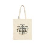 Christian Canvas Tote Bag — “I Can Do All Things Through Christ” Scripture Tote christian canvas tote bag — “i can do all things through christ” scripture tote