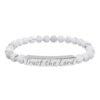 engraved 'trust the lord' natural stone stretch bracelet