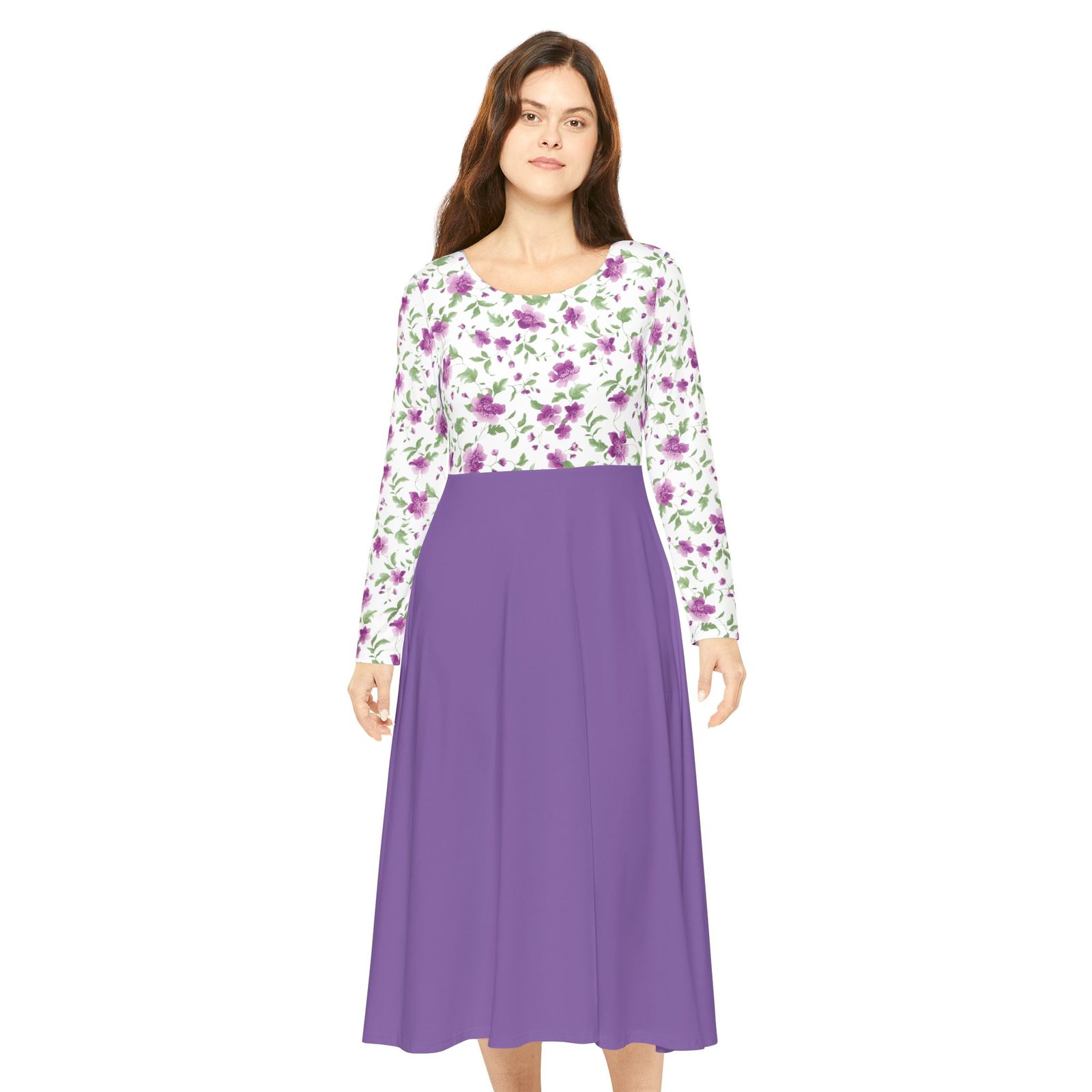 floral bodice purple swing dance dress – long sleeve a line floral bodice purple swing dance dress – long sleeve a line