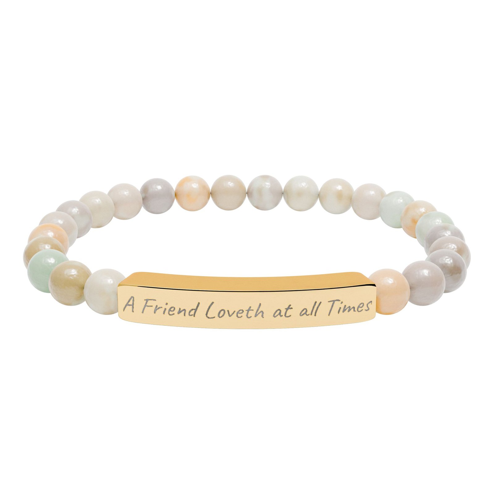 engraved natural stone stretch bar bracelet — personalized inspirational beaded bracelet engraved natural stone stretch bar bracelet — personalized inspirational beaded bracelet