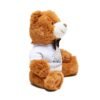 cute brown teddy bear plush with t shirt — “a good book” reading gift