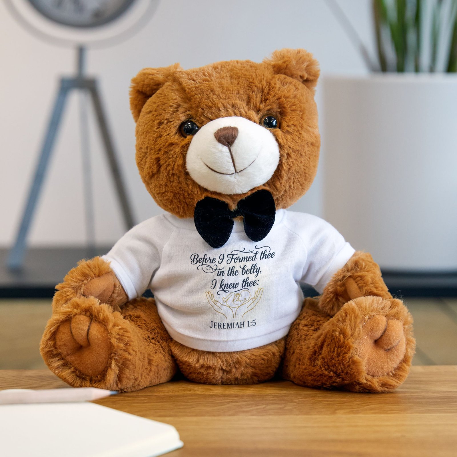 inspirational bible verse teddy bear — 'before i formed you i knew you' plush gift inspirational bible verse teddy bear — 'before i formed you i knew you' plush gift