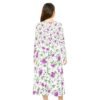 floral purple rose long sleeve dress