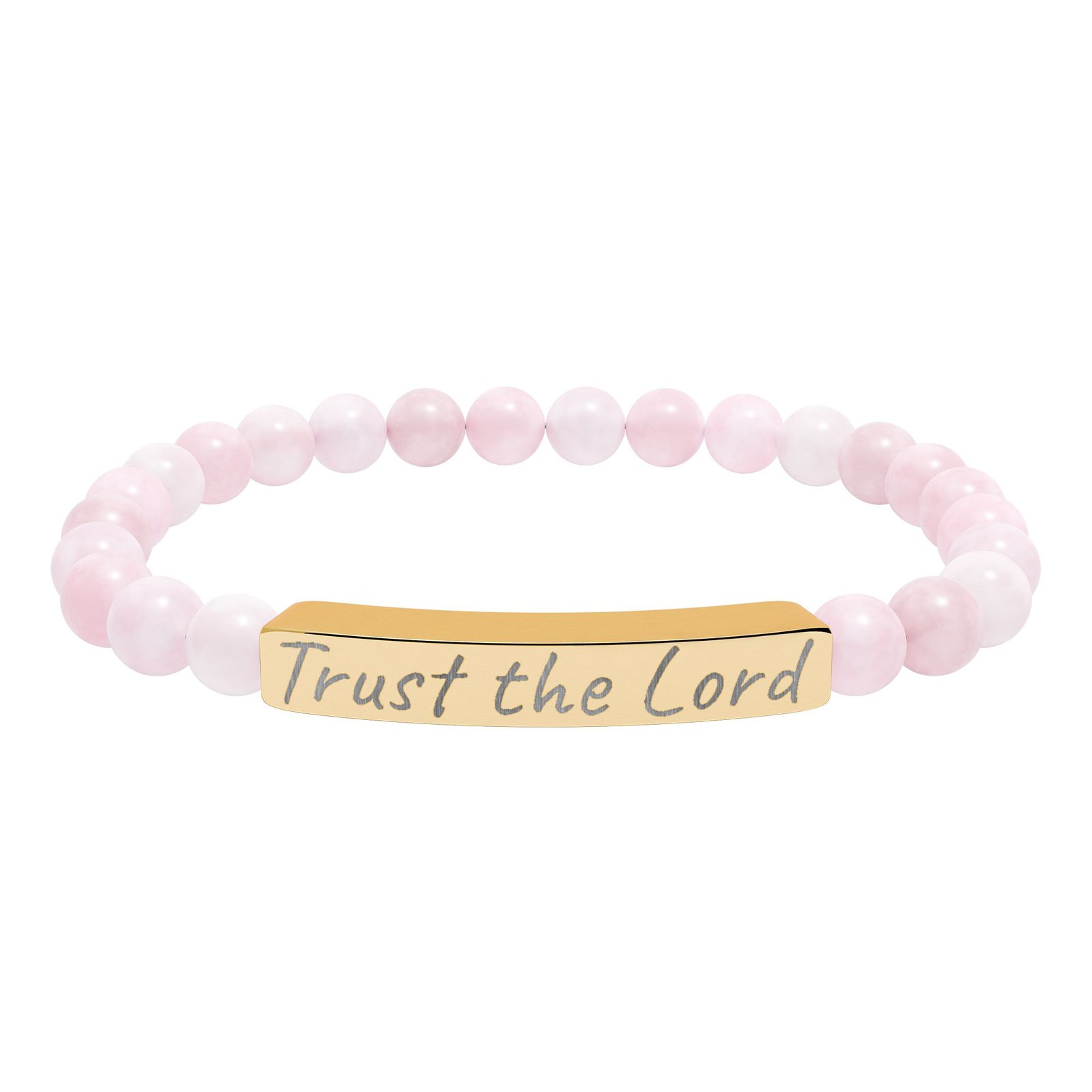 engraved 'trust the lord' natural stone stretch bracelet engraved 'trust the lord' natural stone stretch bracelet
