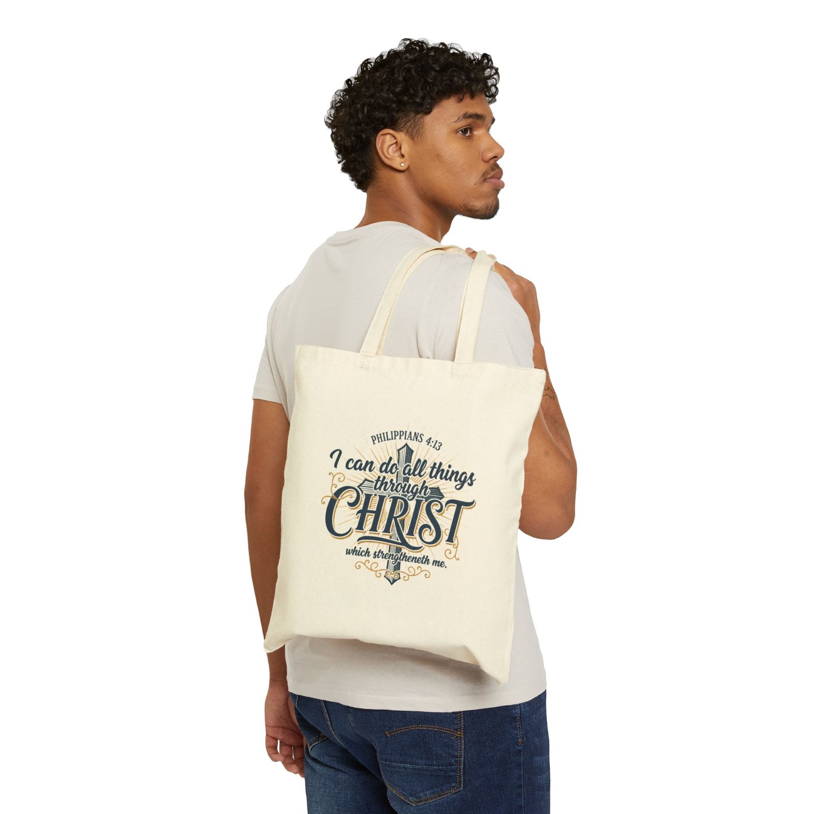 christian canvas tote bag — “i can do all things through christ” scripture tote christian canvas tote bag — “i can do all things through christ” scripture tote