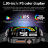 new smartwatch 1.95 inch screen ip68 waterproof sport fitness smart watch with health monitoring
