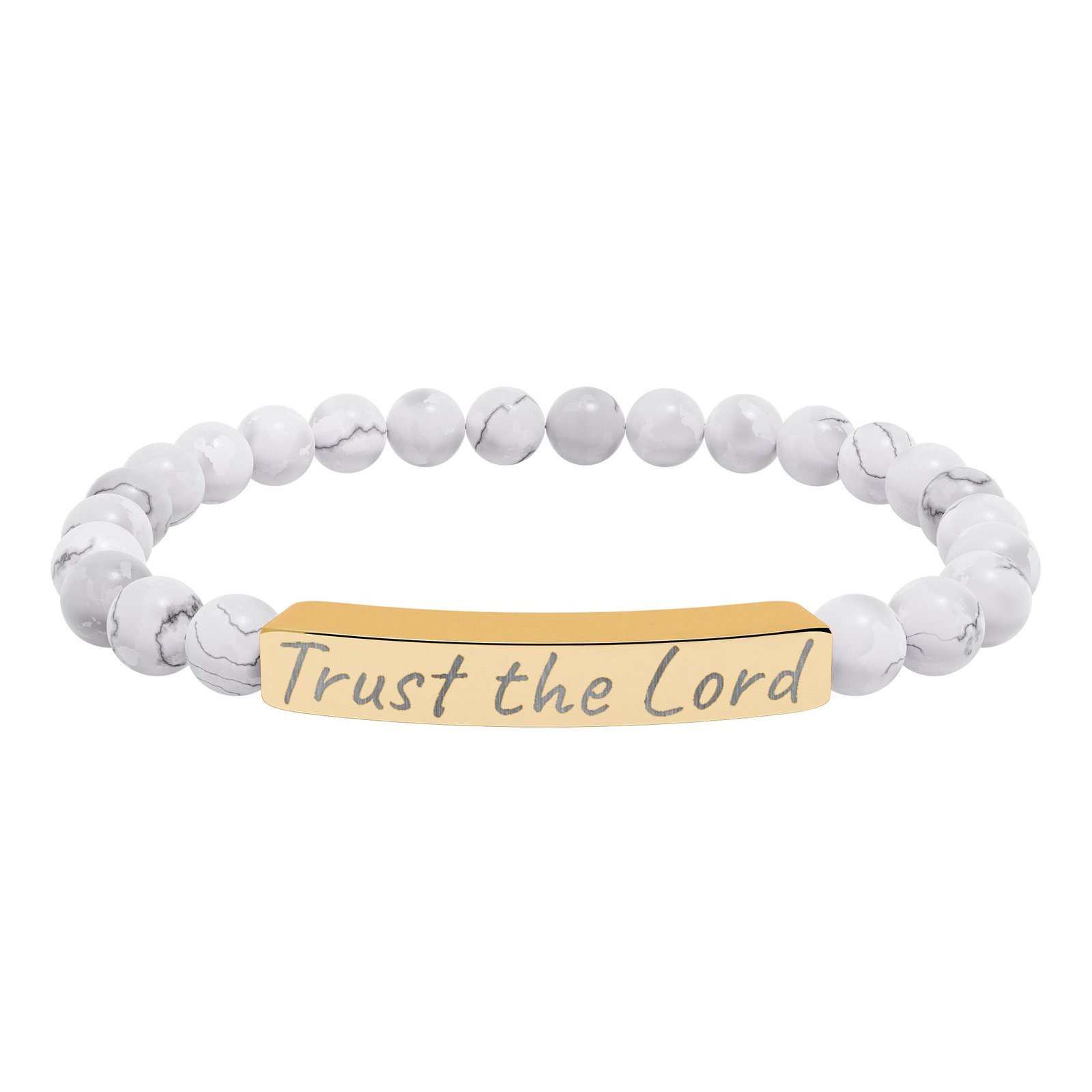 engraved 'trust the lord' natural stone stretch bracelet engraved 'trust the lord' natural stone stretch bracelet