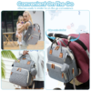diaper bag backpack, portable baby bag include insulated pocket, 3 in 1 multi functional travel baby diaper bag with diapers changing pad