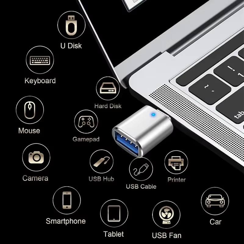 1pc led usb 3.0 to type c adapter otg to usb c female connector 1pc led usb 3.0 to type c adapter otg to usb c female connector