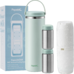 Innovative 360° Capsulechill Breastmilk Cooler for 36H Safe Storage, 20Oz Stress-Free Portable Breast Milk Chiller with 2Pcs Stainless Steel Baby Bottles for Work & Travel, Mint Green innovative 360° capsulechill breastmilk cooler for 36h safe storage, 20oz stress free portable breast milk chiller with 2pcs stainless steel baby bottles for work & travel, mint green