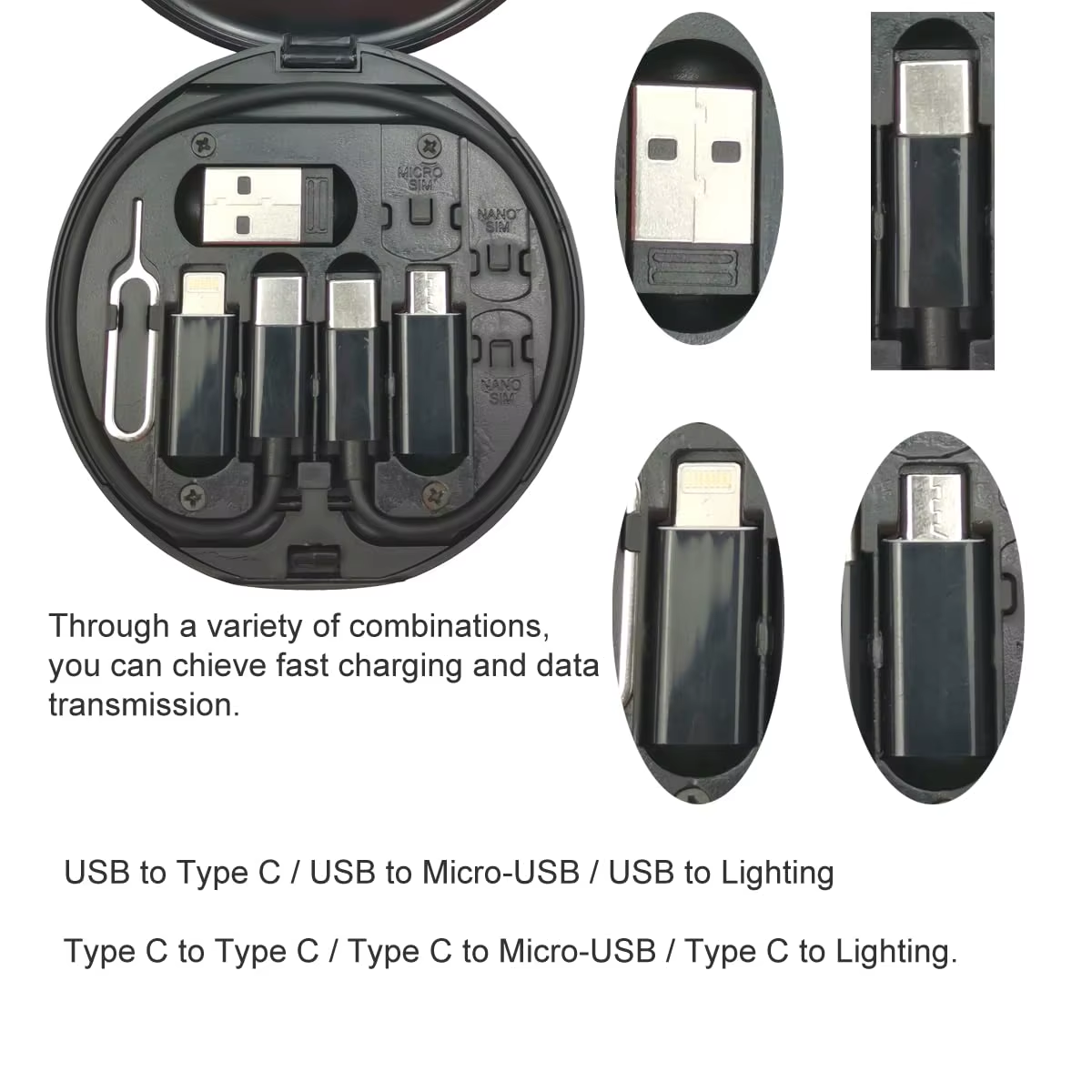 multifunctional usb data cable set storage box with multi usb charging adapter cable kit usb to type c usb adapter multifunctional usb data cable set storage box with multi usb charging adapter cable kit usb to type c usb adapter