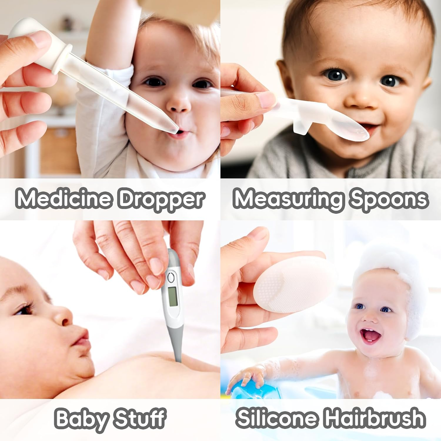 baby grooming kit, infant safety care set with hair brush, comb ,nail clipper, nasal aspirator,baby essentials kit for newborn (grey white) baby grooming kit, infant safety care set with hair brush, comb ,nail clipper, nasal aspirator,baby essentials kit for newborn (grey white)