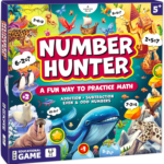 number hunter math board game – addition & subtraction adventure for kids ages 4 8 – homeschool & family game night