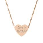 Engraved Heart Necklace — "Love Is Faithful" Personalized Pendant (Gold/Rose Gold) engraved heart necklace — "love is faithful" personalized pendant (gold/rose gold)