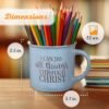 blue camp style ceramic coffee mug – 13 oz. microwave and dishwasher safe inspirational scripture coffee & tea mug with bible verse: i can do all things through christ – phil. 4:13