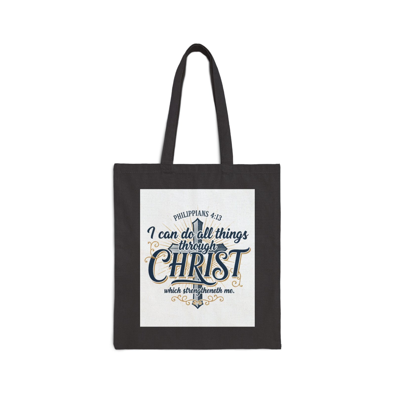 christian canvas tote bag — “i can do all things through christ” scripture tote christian canvas tote bag — “i can do all things through christ” scripture tote