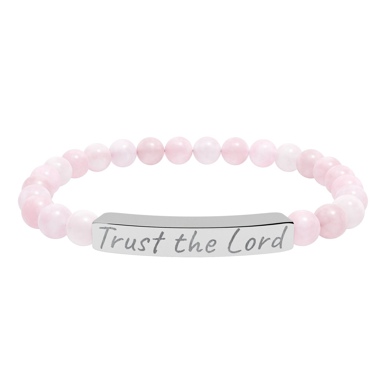 engraved 'trust the lord' natural stone stretch bracelet engraved 'trust the lord' natural stone stretch bracelet