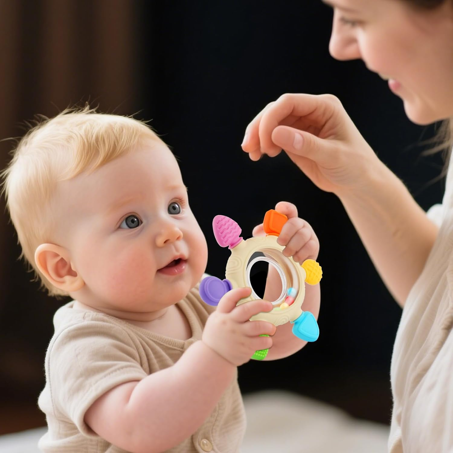 baby teething rings toys for 0 6 6 12 months baby rattle teether sensory toys for babies 0 24months silicone teether relief chew soothing sore gums for newborn infant essentials bpa free baby teething rings toys for 0 6 6 12 months baby rattle teether sensory toys for babies 0 24months silicone teether relief chew soothing sore gums for newborn infant essentials bpa free