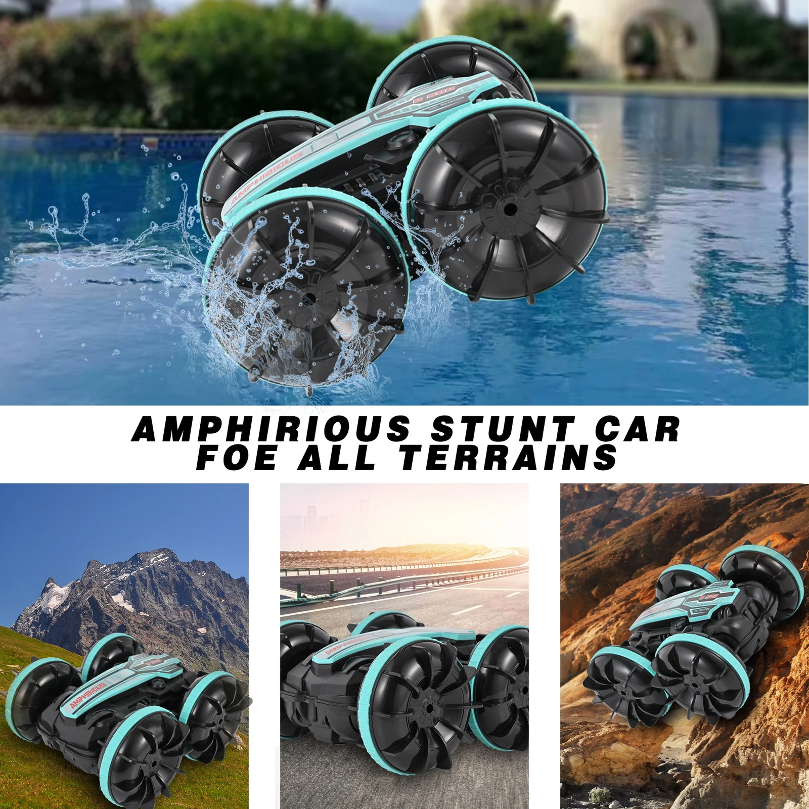 amphibious remote control car boat, 1:16 waterproof rc monster truck stunt car, rc vehicle with rotate 360° amphibious remote control car boat, 1:16 waterproof rc monster truck stunt car, rc vehicle with rotate 360°