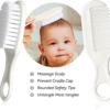 baby grooming kit, infant safety care set with hair brush, comb ,nail clipper, nasal aspirator,baby essentials kit for newborn (grey white)