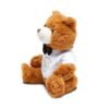 classic brown teddy bear plush with bowtie & custom t‑shirt — cute gift for kids, newborns & baby showers