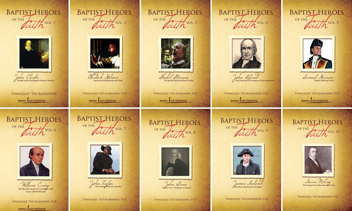 Baptist History Booklet Set Vol 1-10 by Ted Alexander baptist history booklet set vol 1-10