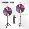 24 in. spinning prize wheel, 14 slots spinning wheel with height adjustable stand, roulette wheel with a dry erase