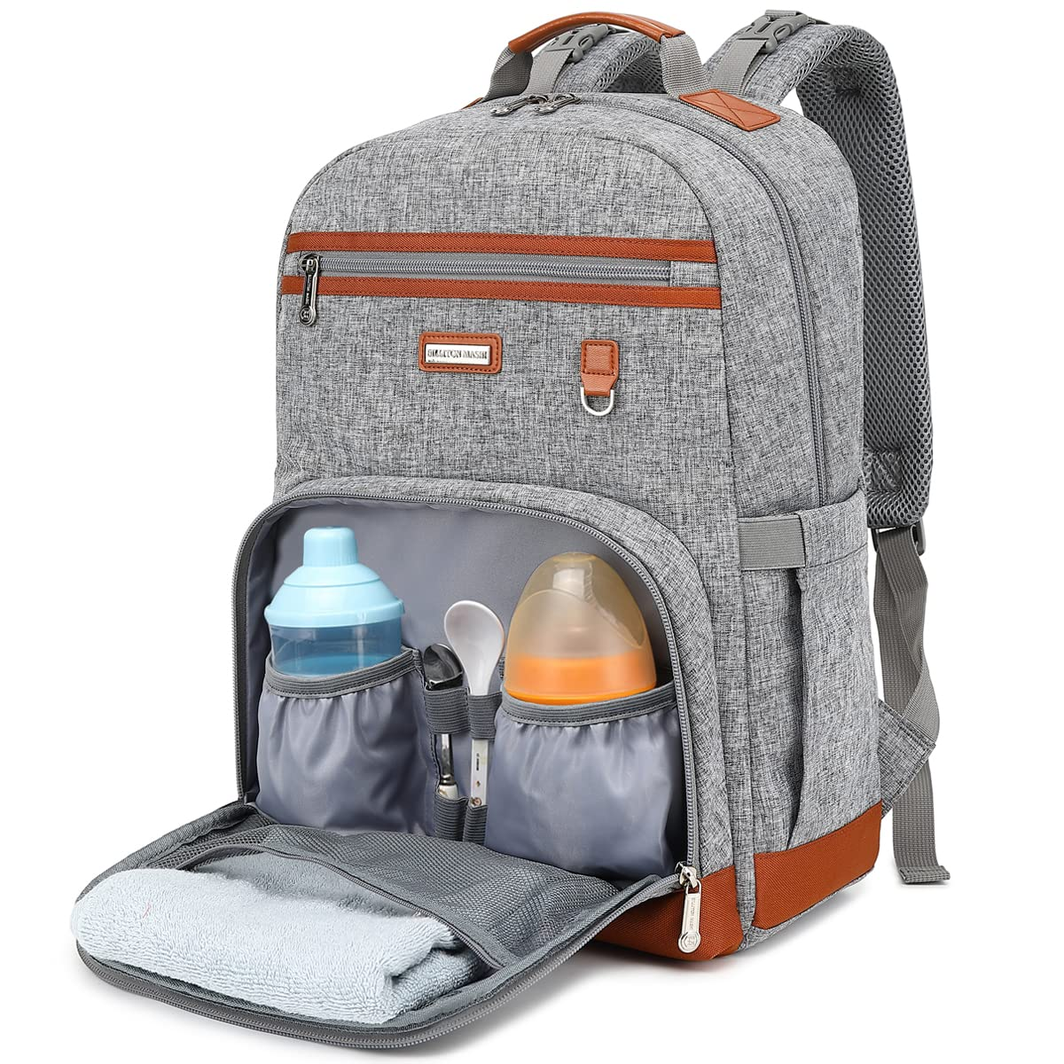 Diaper Bag Backpack, Large Baby Nappy Bags with Portable Changing Pad for Boys and Girlsmultifunction Travel Baby Bag for Moms Dads, Shower Gifts Waterproof and Stylish,Grey b4cd322bd252ca470c71b75e6632285c 1.png