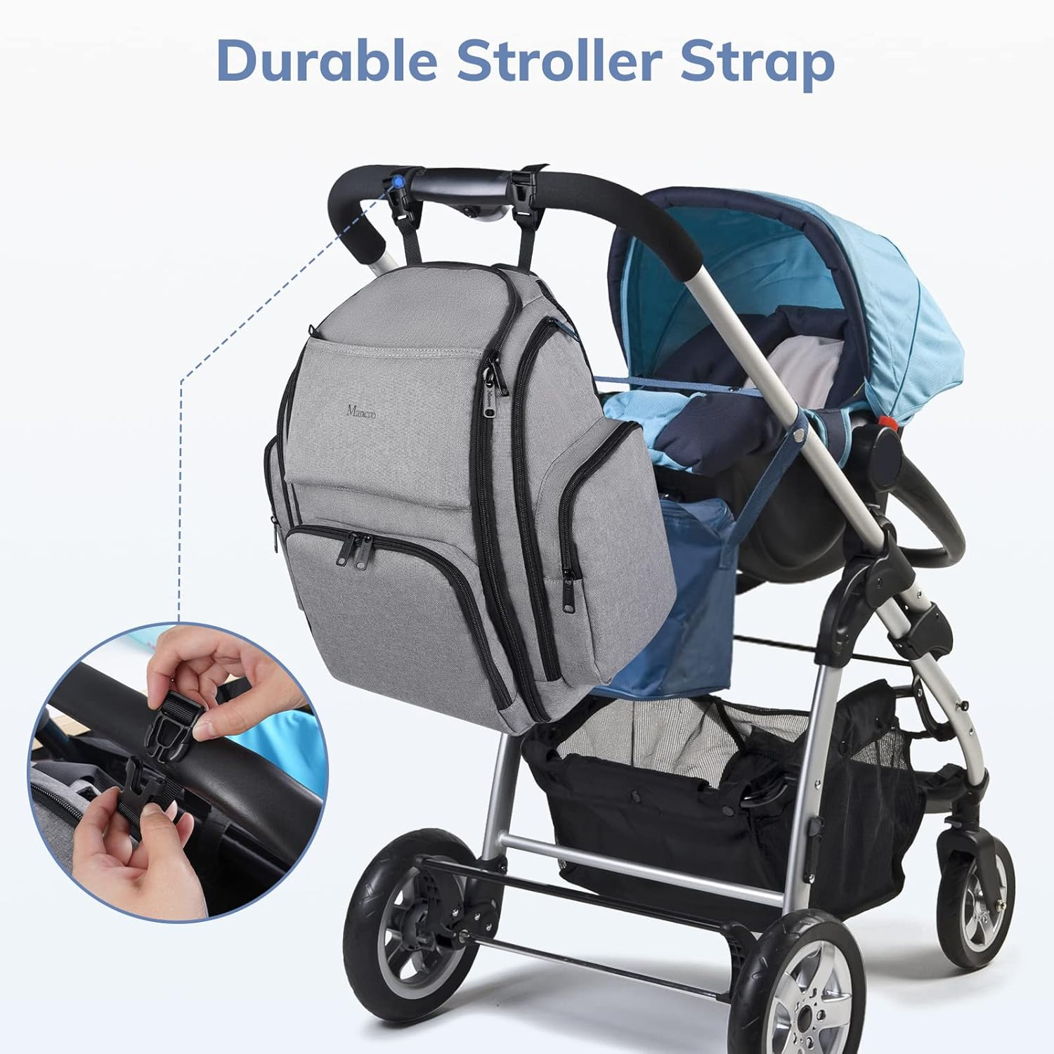 diaper bag backpack, large multifunction waterproof travel baby changing bag with 4 insulated pockets and stroller straps, maternity baby bag for boys girls, grey diaper bag backpack, large multifunction waterproof travel baby changing bag with 4 insulated pockets and stroller straps, maternity baby bag for boys girls, grey