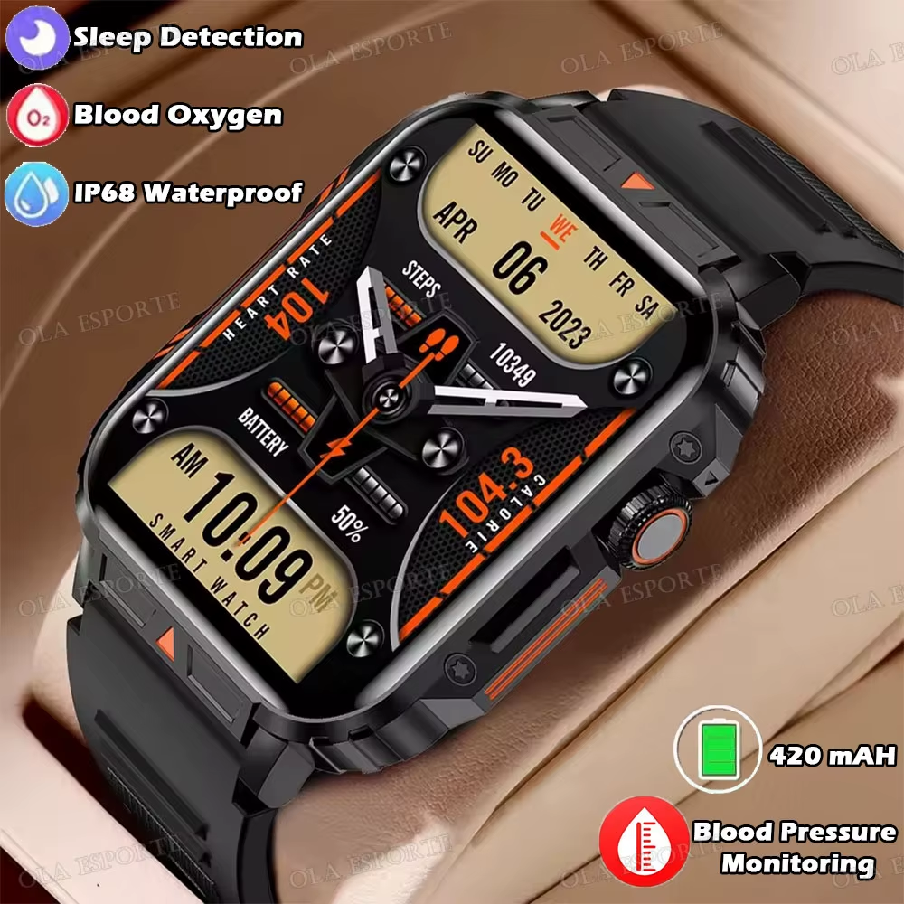 new smartwatch 1.95 inch screen ip68 waterproof sport fitness smart watch with health monitoring