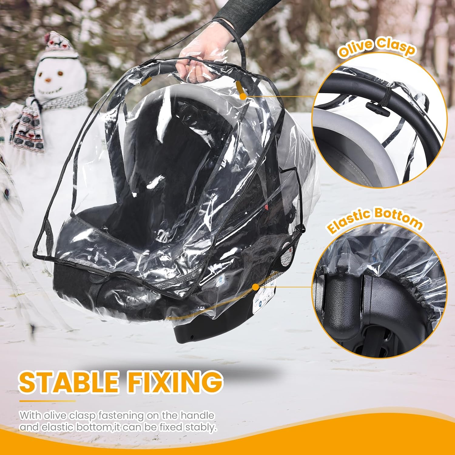 car seat rain cover universal, food grade eva, waterproof weather shield for infant car seat with storage bag, baby car seat stroller rain cover features side ventilation, quick access roll up door car seat rain cover universal, food grade eva, waterproof weather shield for infant car seat with storage bag, baby car seat stroller rain cover features side ventilation, quick access roll up door
