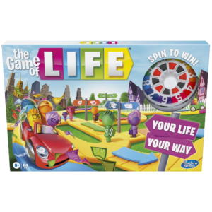 game, family board game, for ages 8+, pegs come in 6 colors