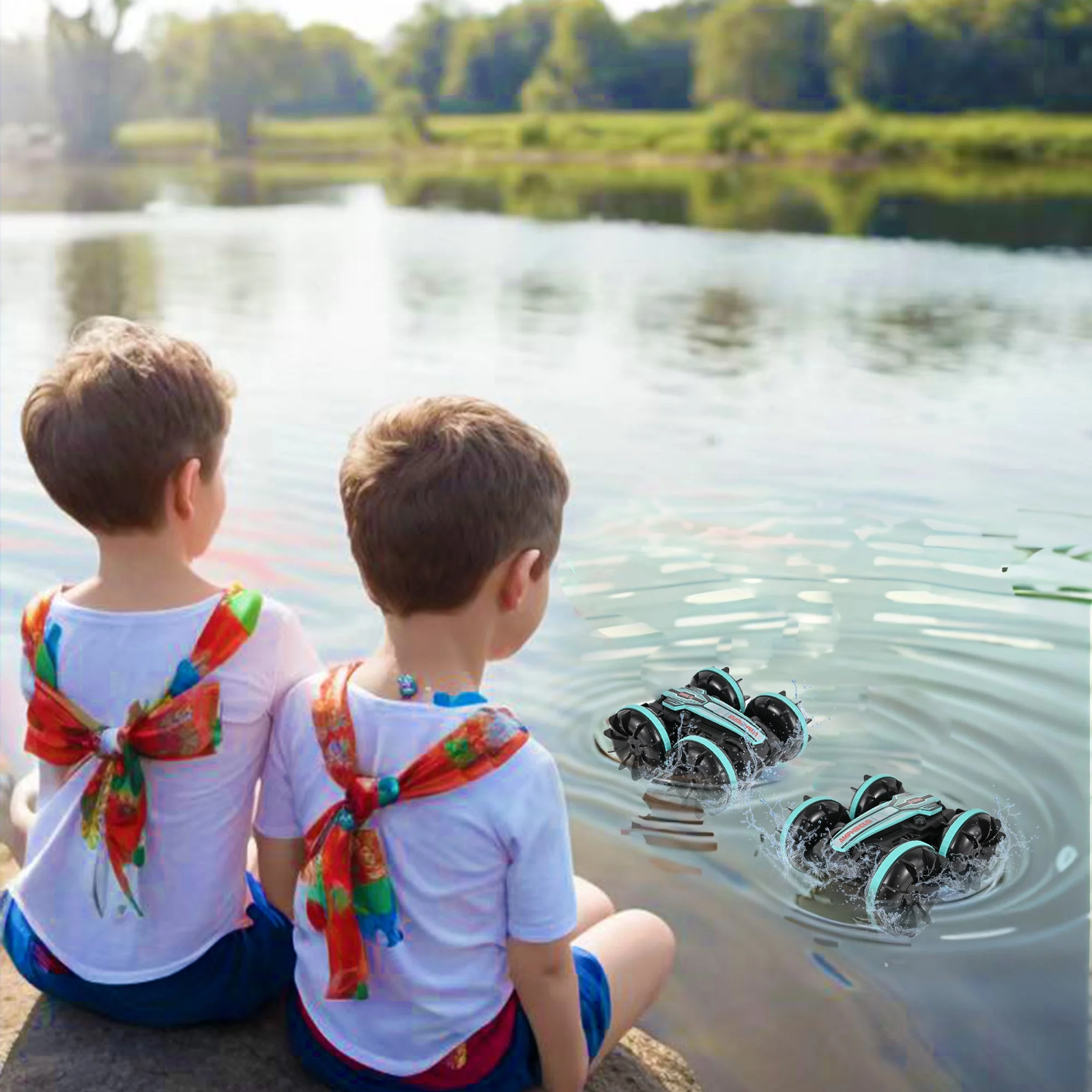 amphibious remote control car boat, 1:16 waterproof rc monster truck stunt car, rc vehicle with rotate 360° amphibious remote control car boat, 1:16 waterproof rc monster truck stunt car, rc vehicle with rotate 360°