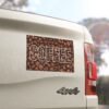 coffee beans car magnet — "coffee" bold text auto decal