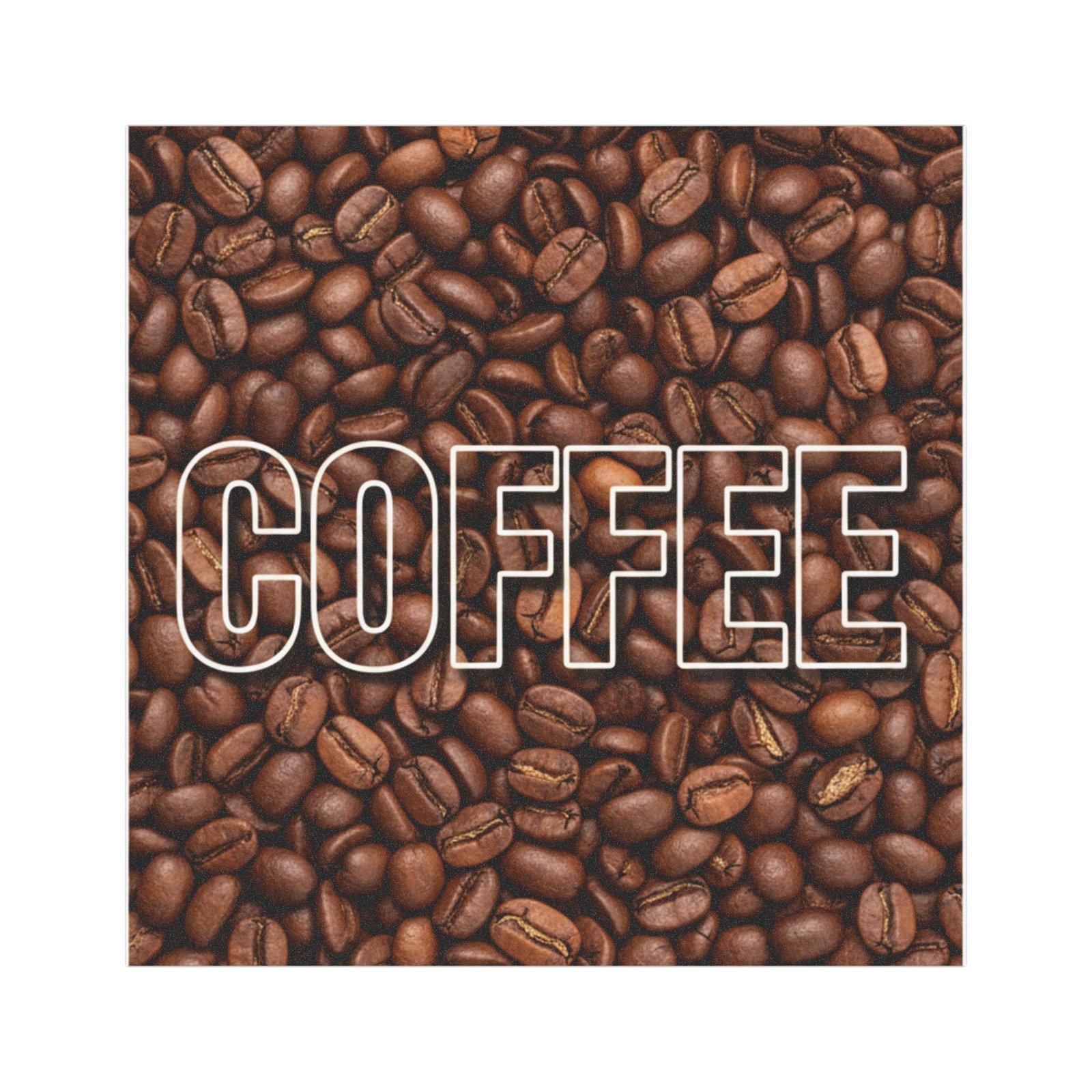 coffee beans car magnet — "coffee" bold text auto decal coffee beans car magnet — "coffee" bold text auto decal