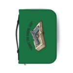 Bible Cover — 'Shoot the Gospel Gun' Illustrated Bible Case (Green) bible cover — 'shoot the gospel gun' illustrated bible case (green)