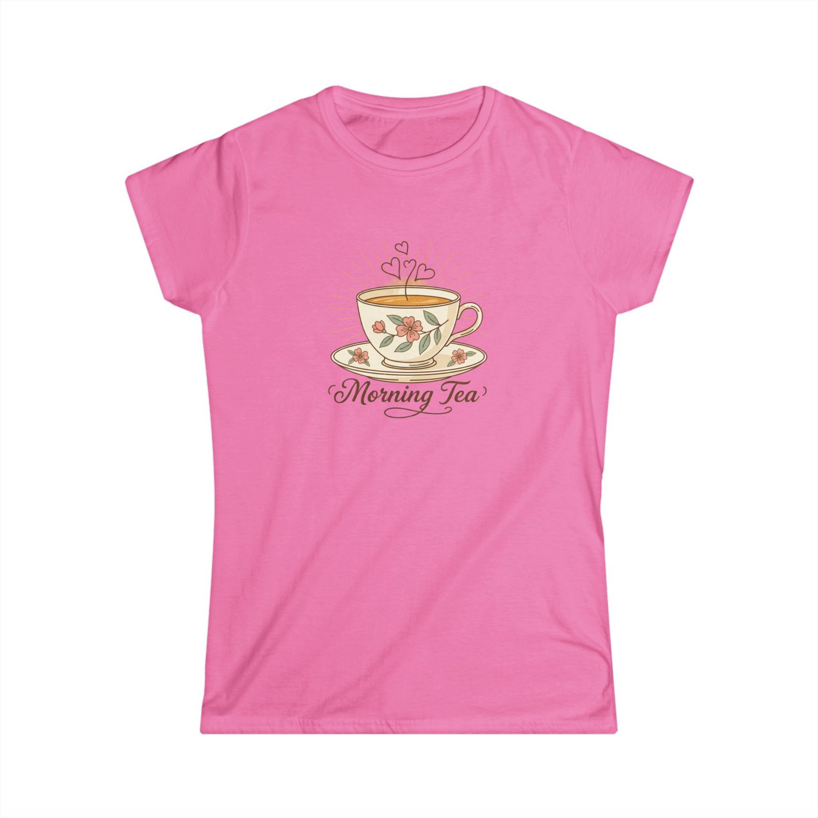 Shubal Store Ladies Tea Lovers T-Shirt — Women’s Floral Teacup