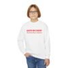 faith in christ youth crewneck sweatshirt — "the only way to heaven" christian pullover