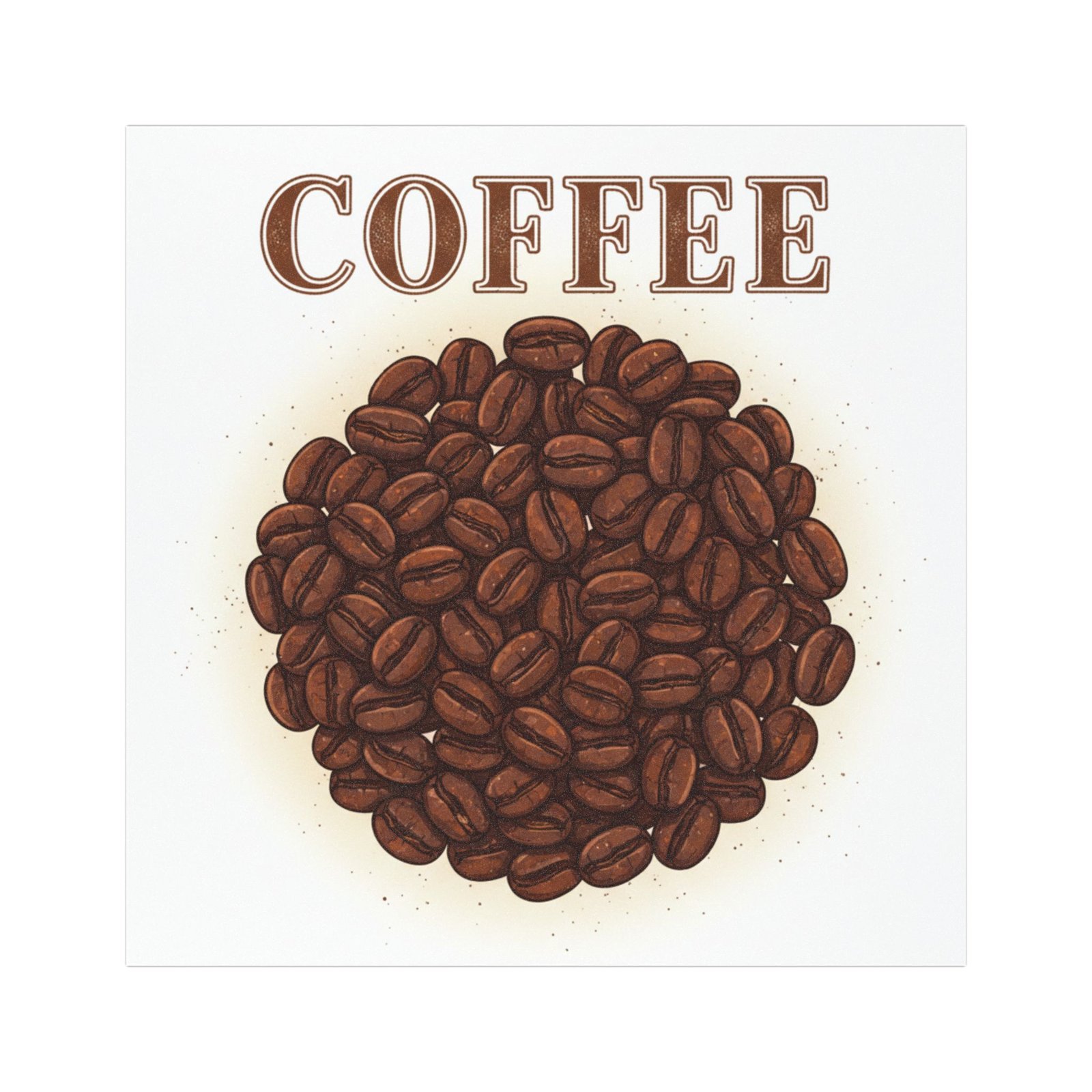 coffee beans car magnet — round coffee design vehicle decal