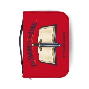 bible cover "the sword of the lord" zippered bible case (red)