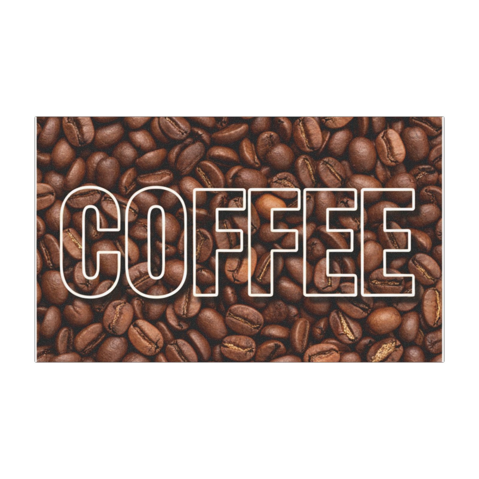 Coffee Beans Car Magnet — "COFFEE" Bold Text Auto Decal coffee beans car magnet — "coffee" bold text auto decal