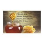 car magnet — proverbs 16:24 honeycomb & jar of honey design