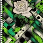 greens beauty woven rose notebook journal